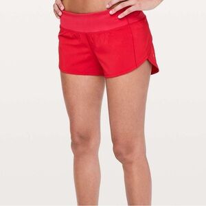 Lululemon Speed Up Shorts 2.5 Inch - Flamenco Red